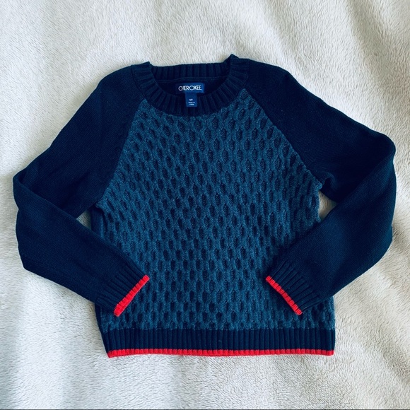 Boys Crew Neck Cable Knit Pullover Sweater - Picture 1 of 4